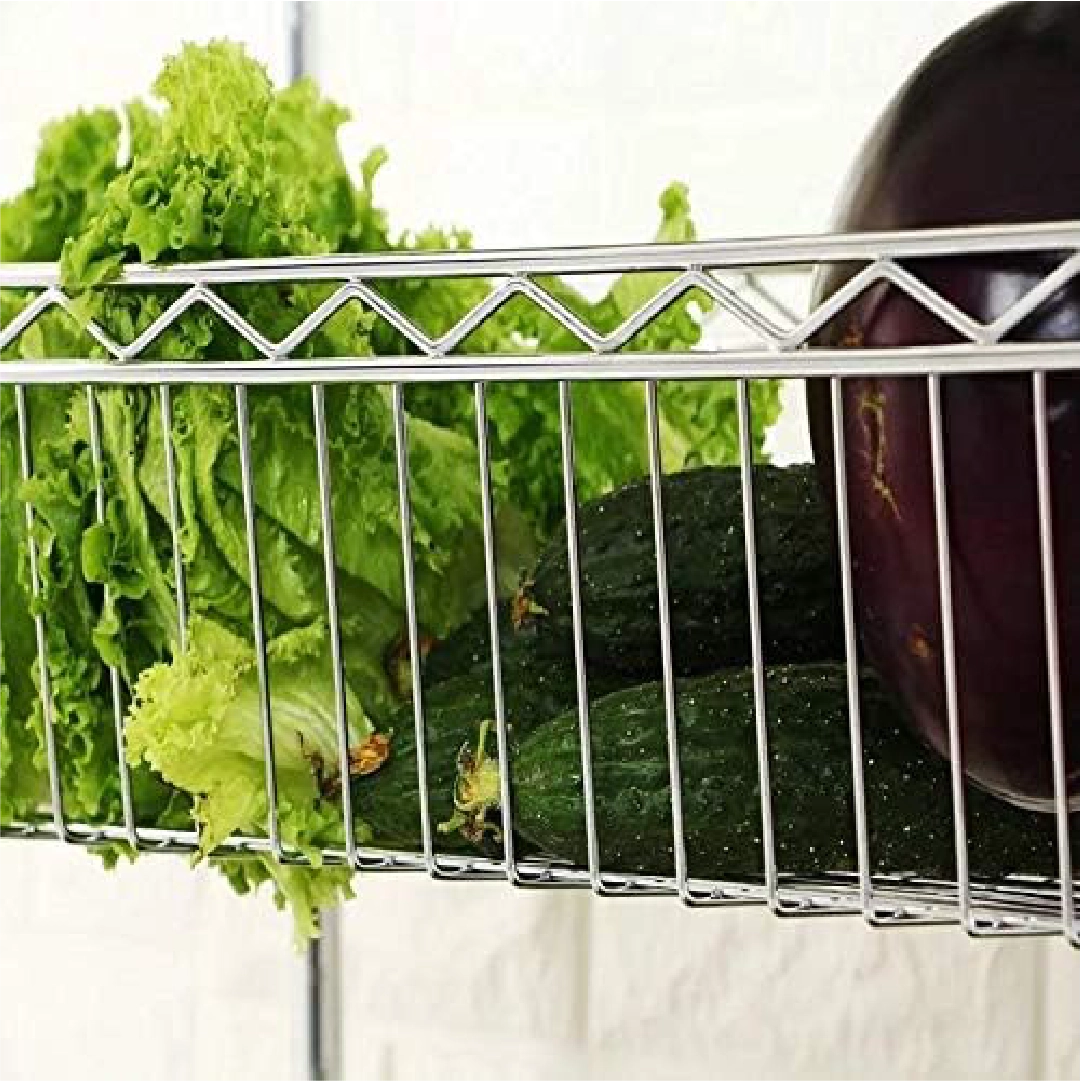 Metro Wire Shelving System, 4 Baskets Tiers, Chrome