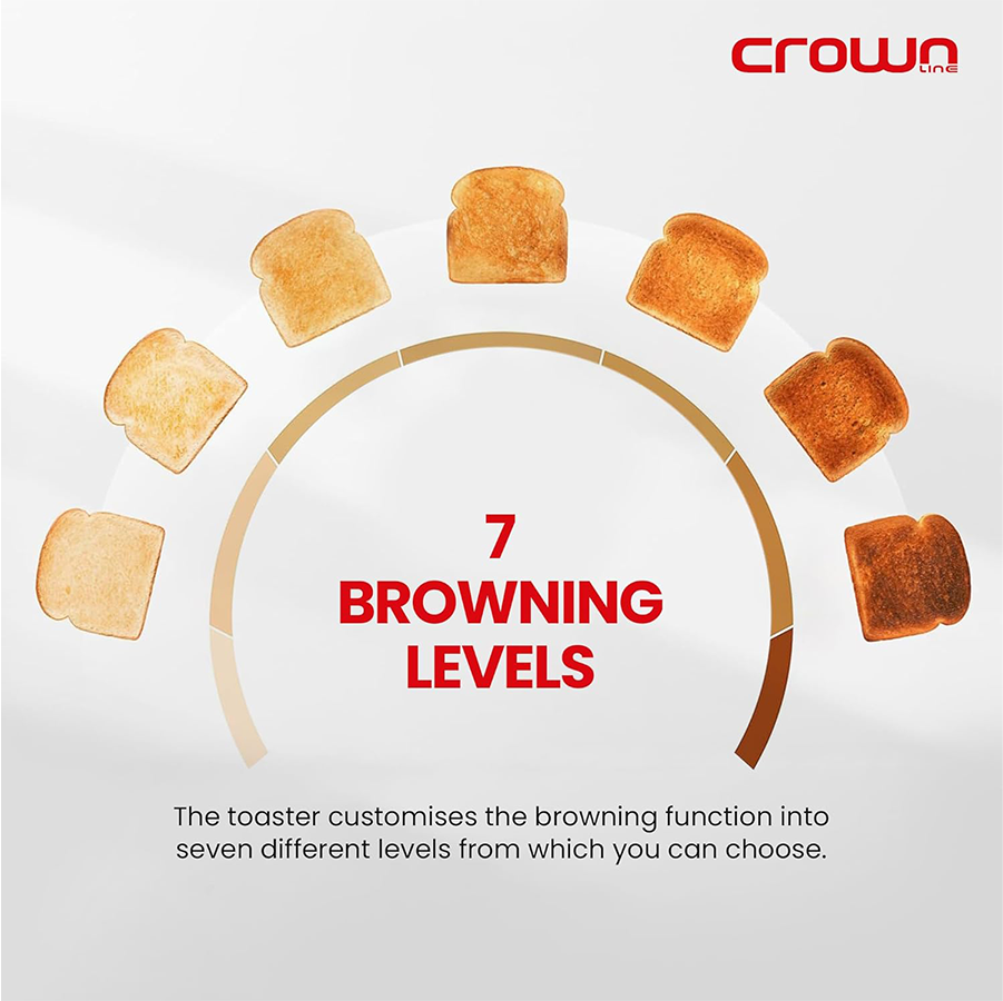Crownline Long Slot 2 Slice Glass Toaster TR-274
