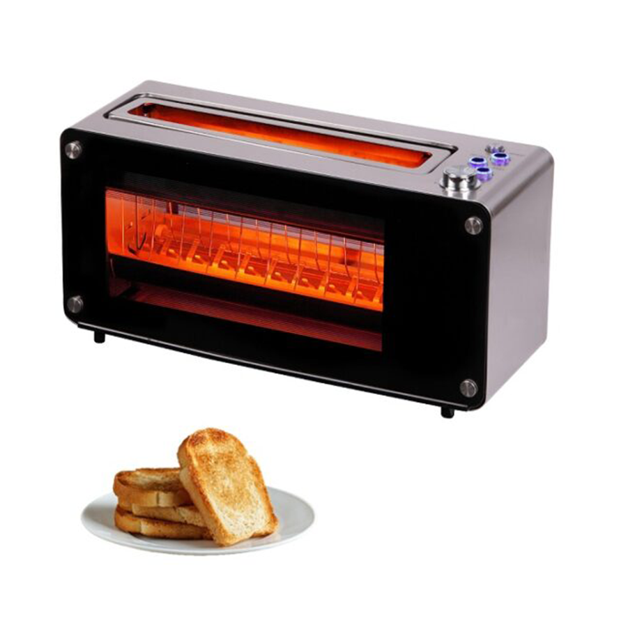 Crownline Long Slot 2 Slice Glass Toaster TR-274