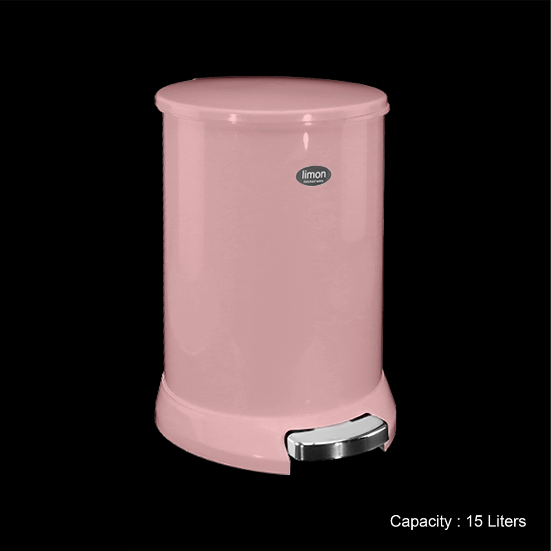 Round Dustbin, Pink color