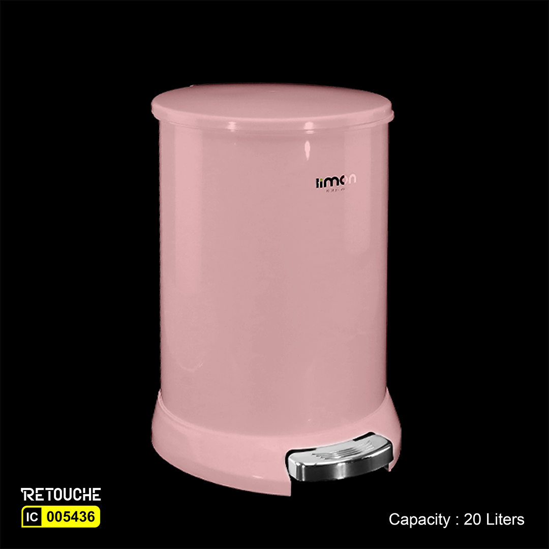 Round Dustbin, Pink color