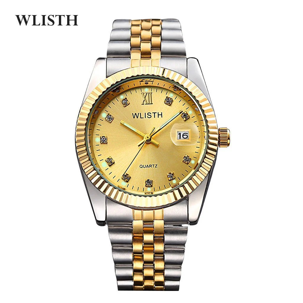 High-end couple gold watch