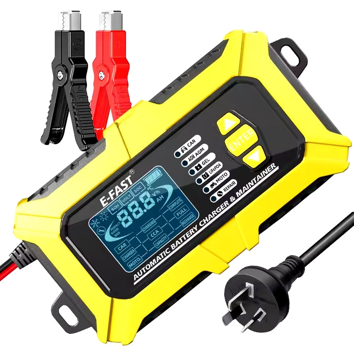 Smart Battery Charger + Battery Tester 2 i n 1 (E-FAST 12V6A)
