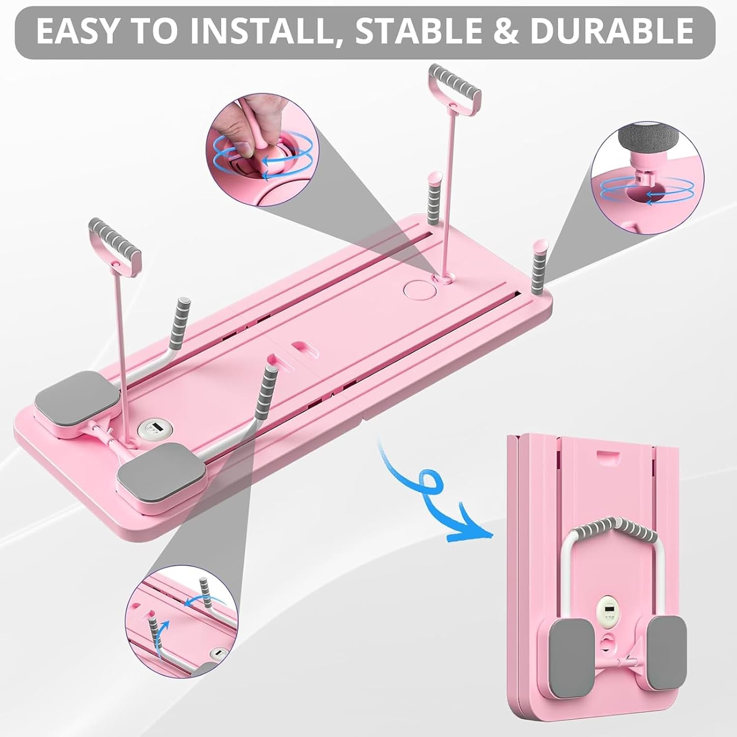 7 in 1 Pilates Board,Portable Reformer Abdominal Plate