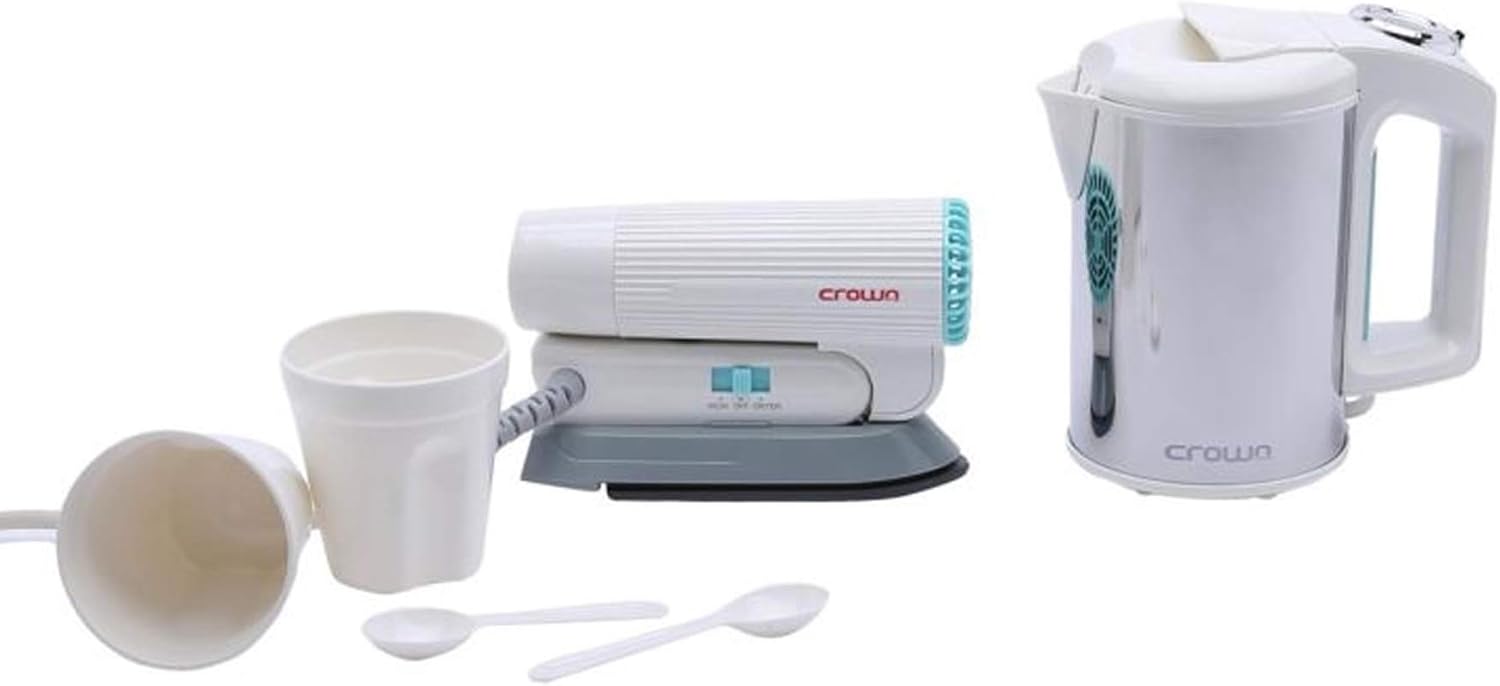 Crownline Travel Trio Kit ( Kettle / Iron / Hair Dryer) DK-149