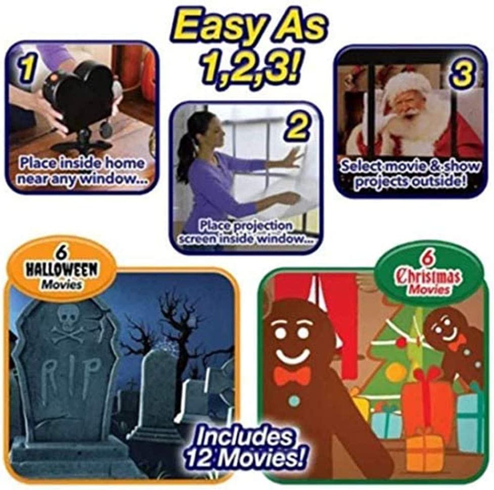 Halloween & Christmas movie decor for window