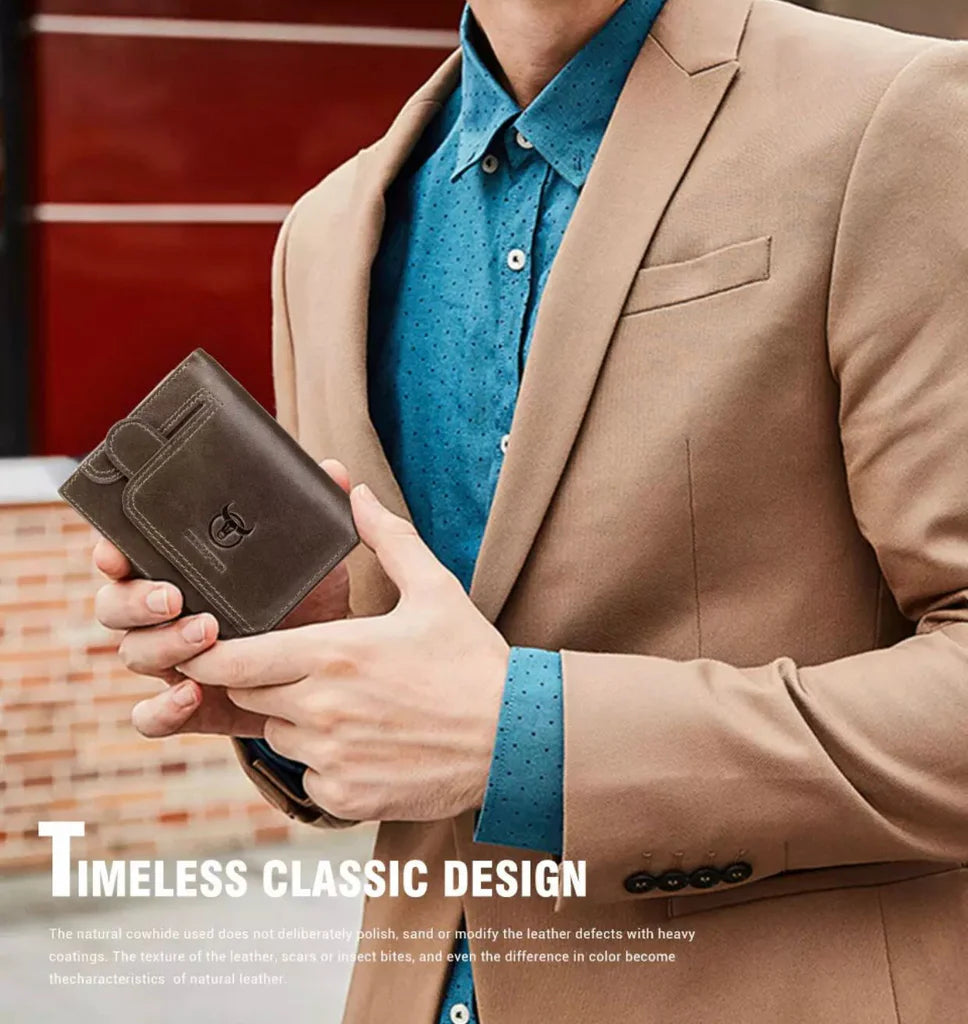 Bullcaptain Zipper Men's Wallet