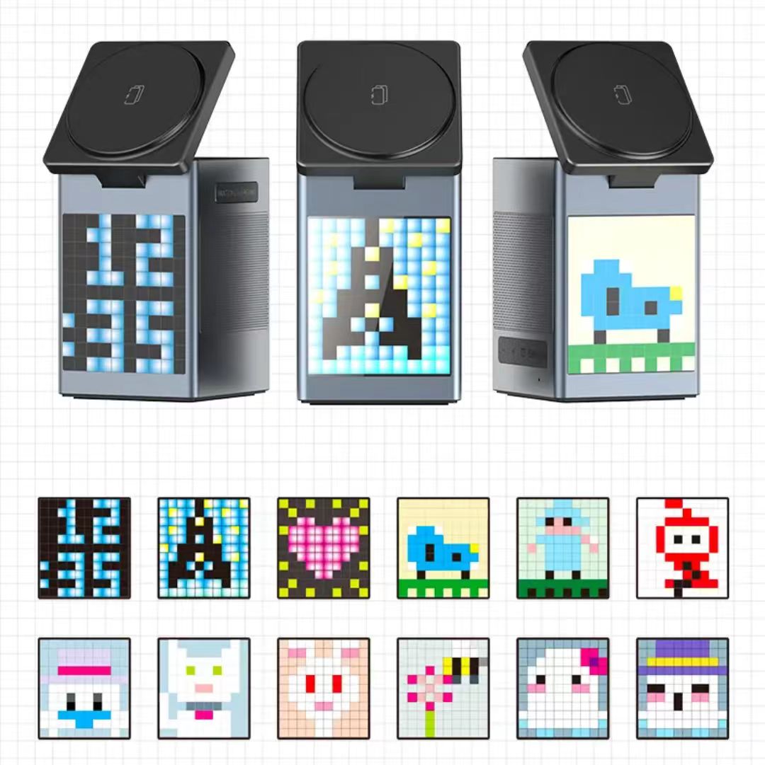 6 in 1 Charging Station | Pixel Animated Display