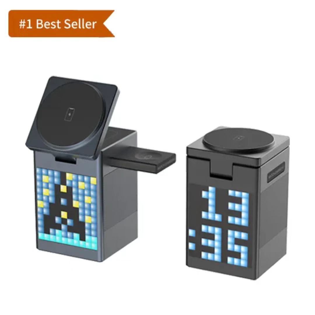 6 in 1 Charging Station | Pixel Animated Display