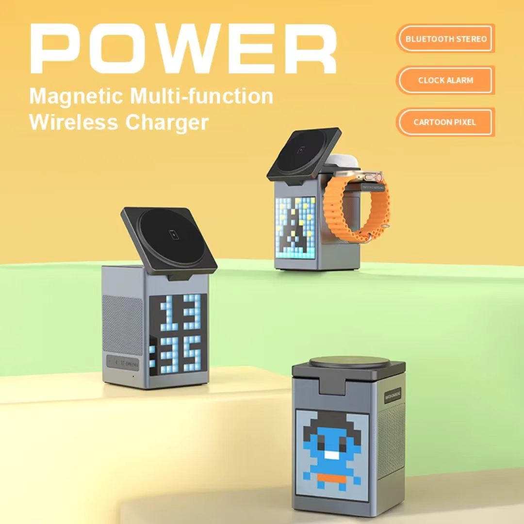 6 in 1 Charging Station | Pixel Animated Display