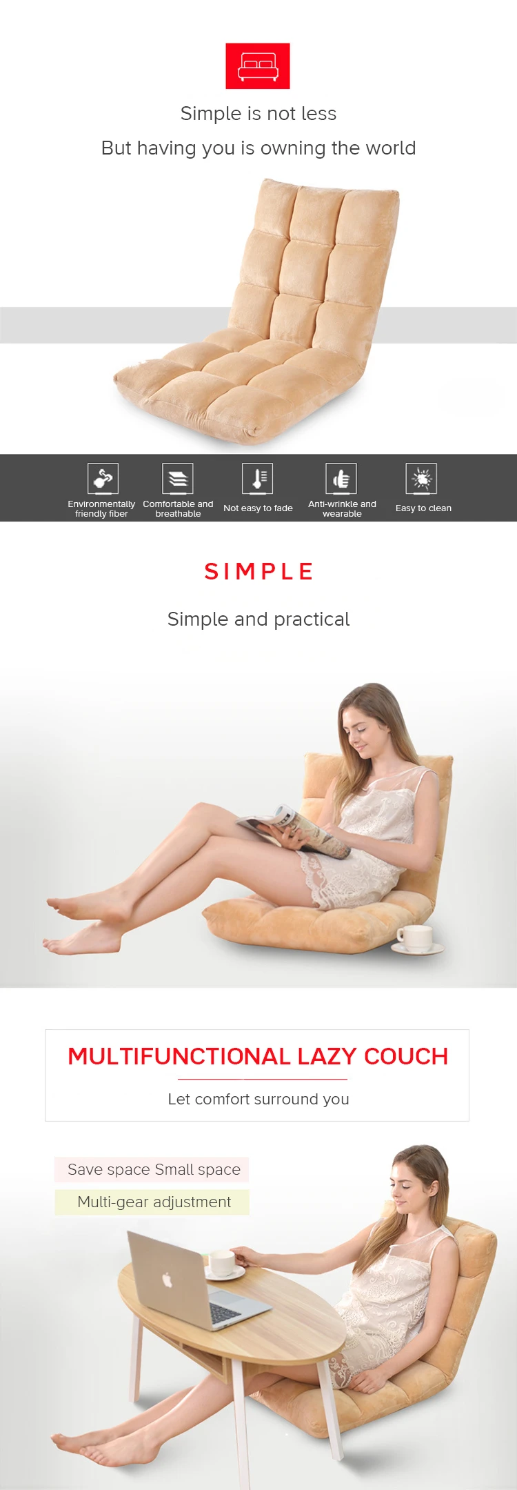 Adjustable Lazy Floor Sofa