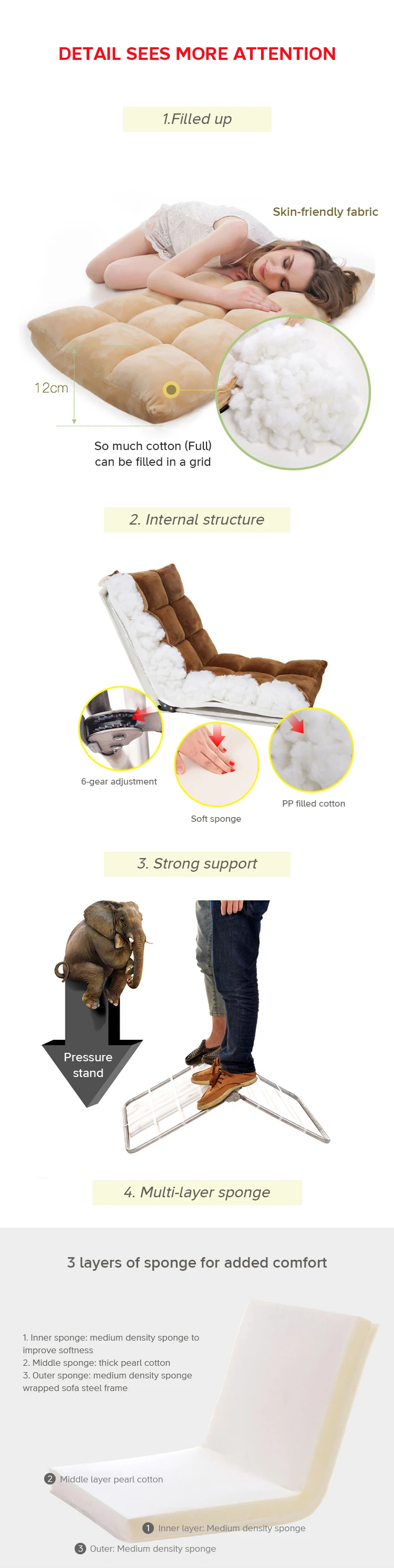 Adjustable Lazy Floor Sofa