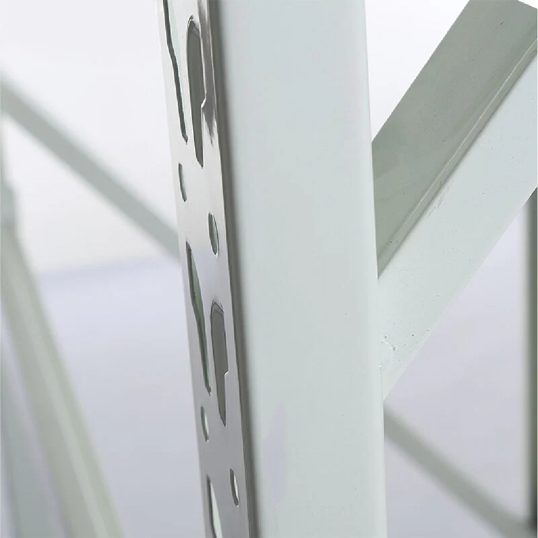 Storage Shelving Rack, 4 Adjustable Tiers, Metal, White Color, Light-Duty