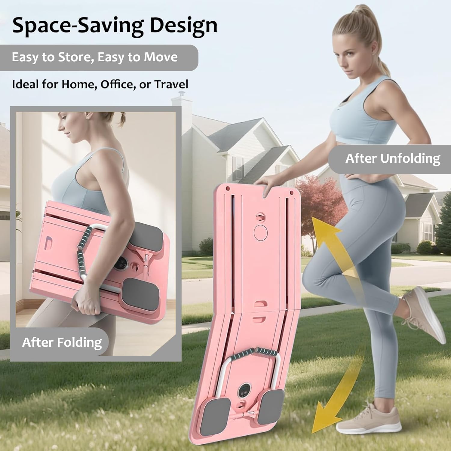 7 in 1 Pilates Board,Portable Reformer Abdominal Plate