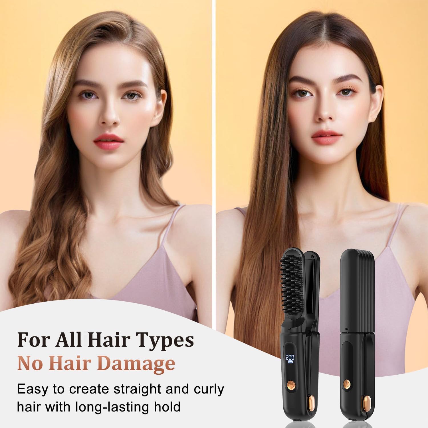 3 in 1 Hair Straightener Brush