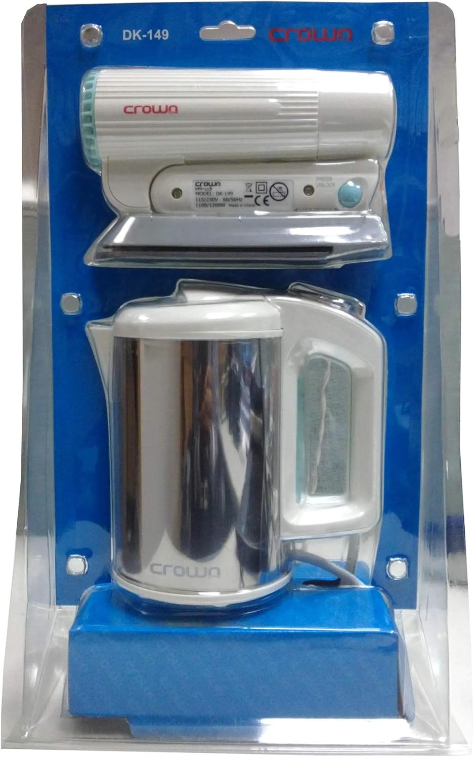 Crownline Travel Trio Kit ( Kettle / Iron / Hair Dryer) DK-149