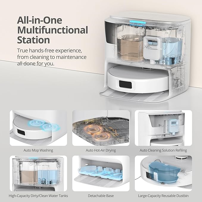 Robot Vacuum and Mop,Dual Spinning Mops