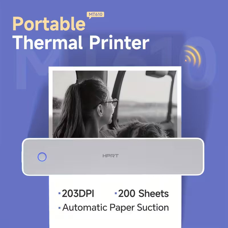 Portable Wireless Travel Thermal Printer